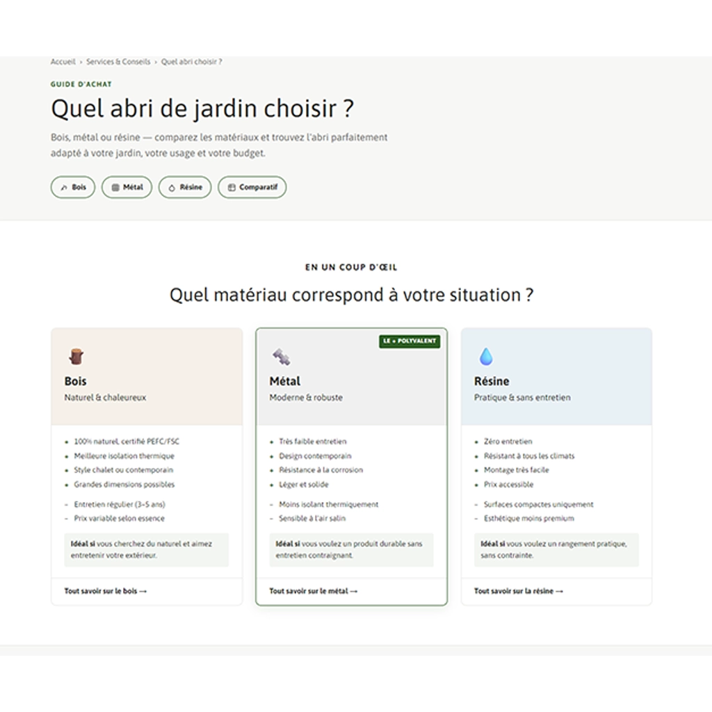 Site Habrita après la refonte: design cohérent, navigation claire