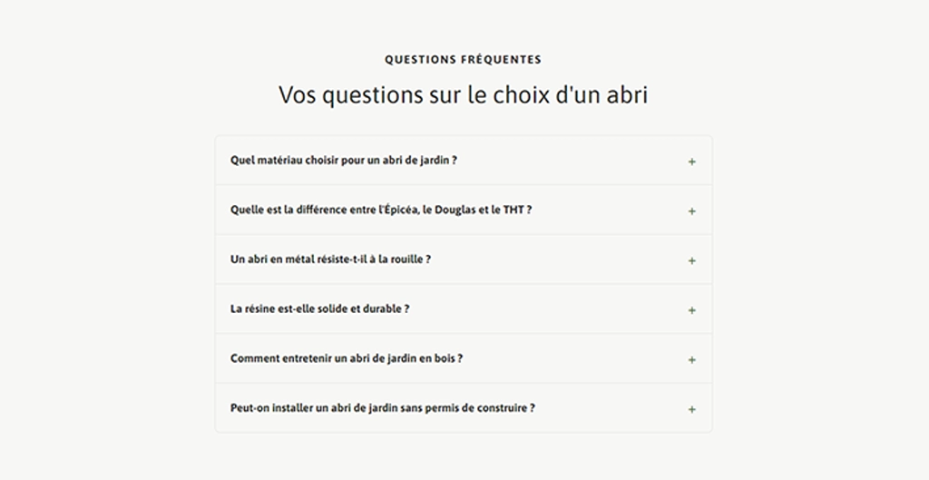 Bloc FAQ Habrita — questions-réponses structurées AEO sur la page Démarches administratives avec données schema.org